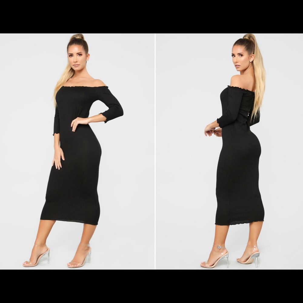 Women’s off the shoulder body on dress